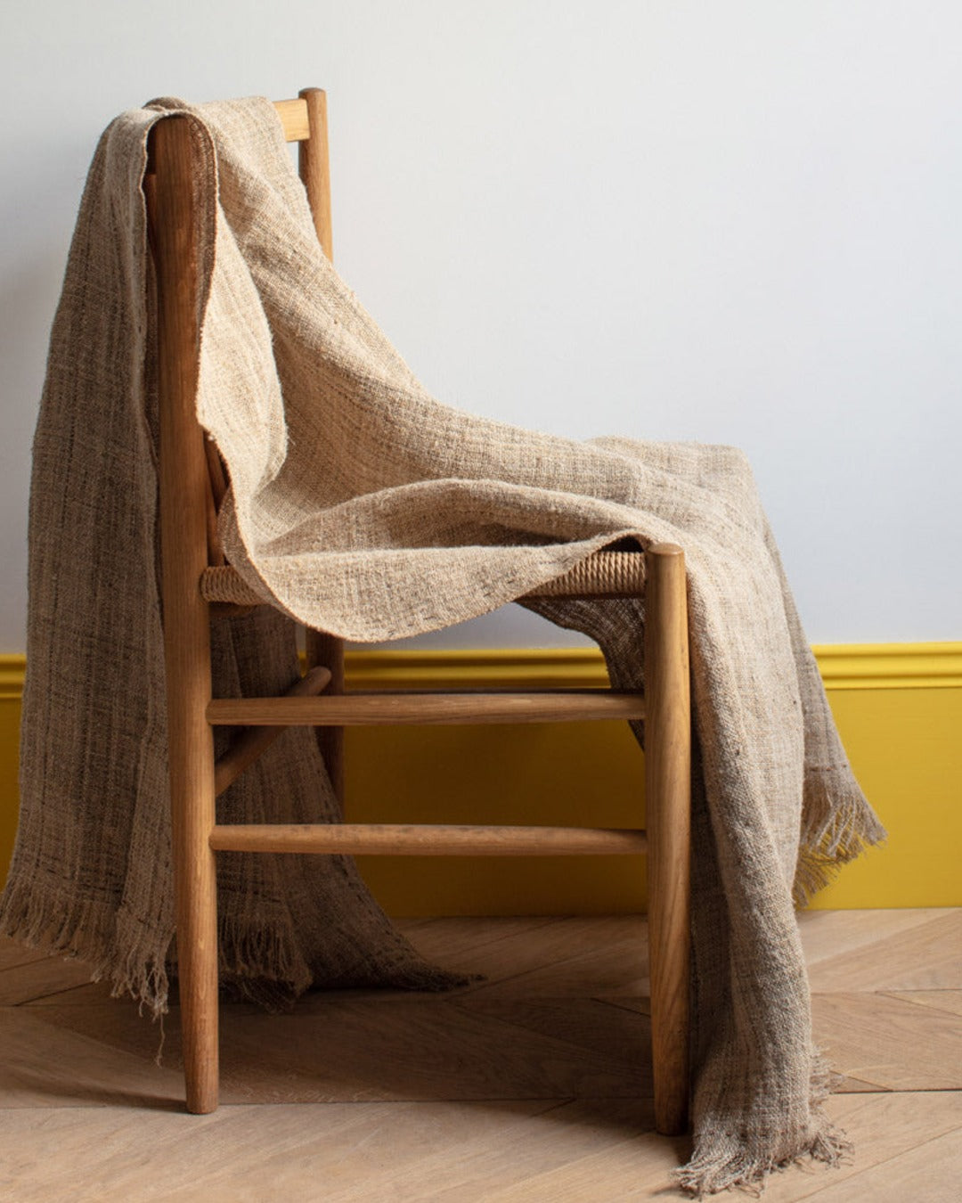 Bed And Philosophy - Plaid En Chanvre Chalk - Naturel