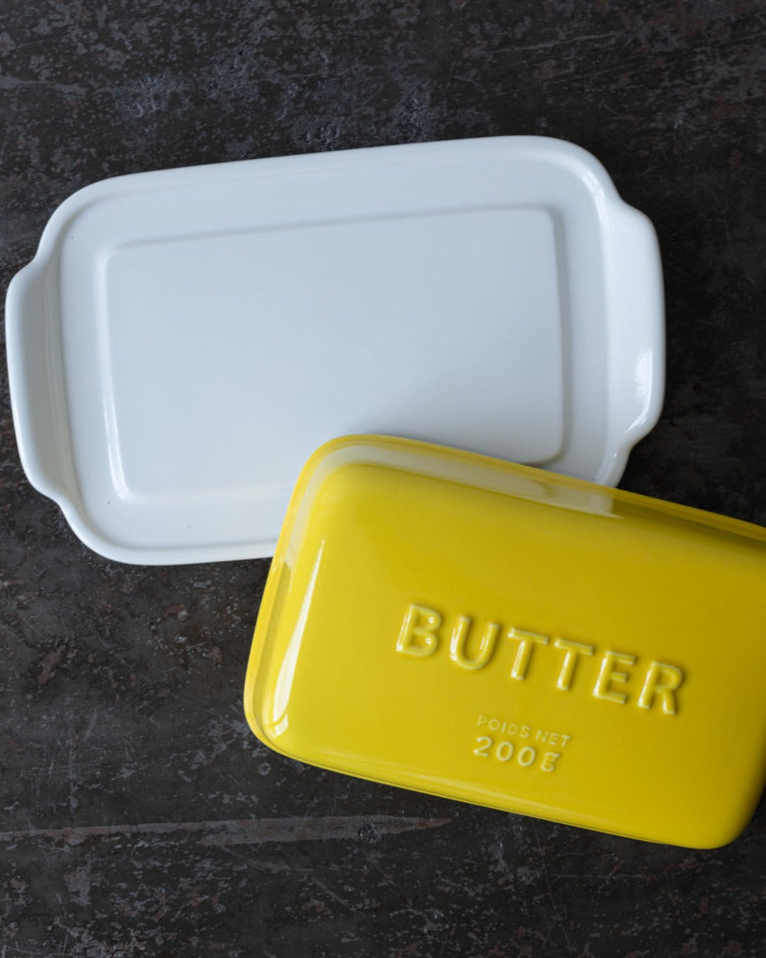 Studio M - Round butter dish - Yellow
