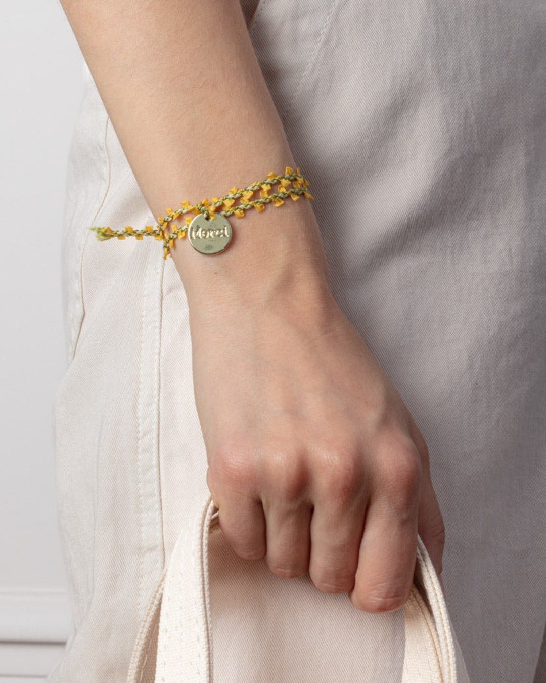 Merci - Summer Medal bracelet - Flowers Yellow