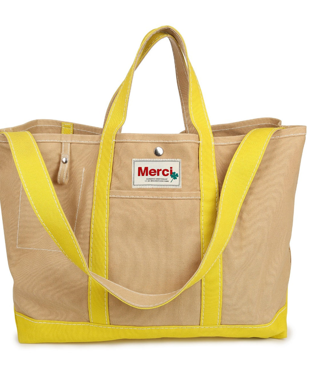 Merci - Candide shopping bag in canvas - Yellow