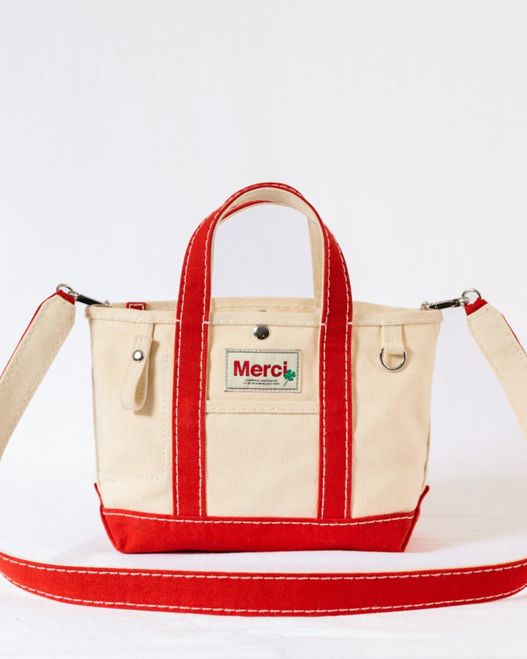 Merci - Cabas Candide En Canvas - Rouge