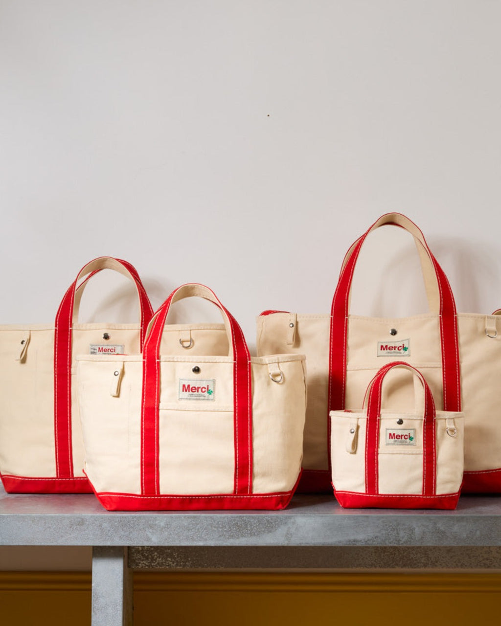 Merci - Cabas Candide En Canvas - Rouge