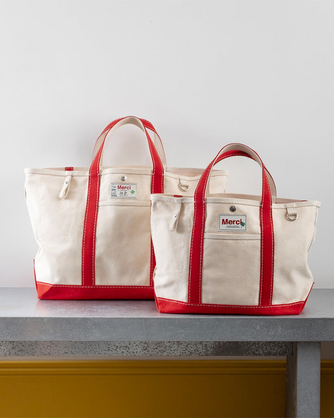 Merci - Candide shopping bag in canvas - Red