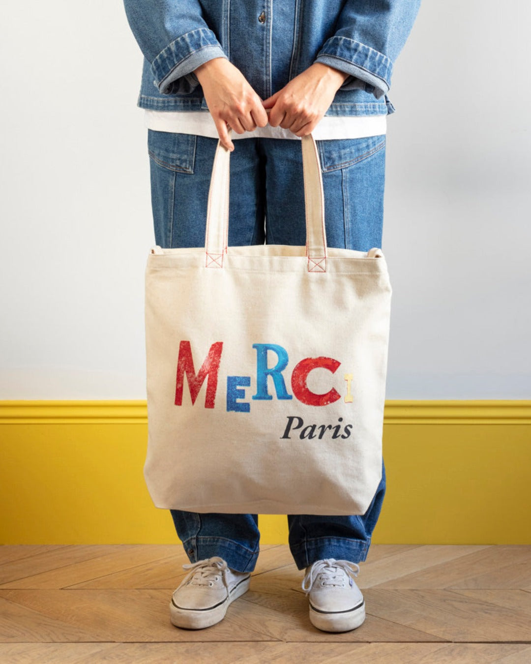 Merci - Jean-Michel Tote Bag - Ecru