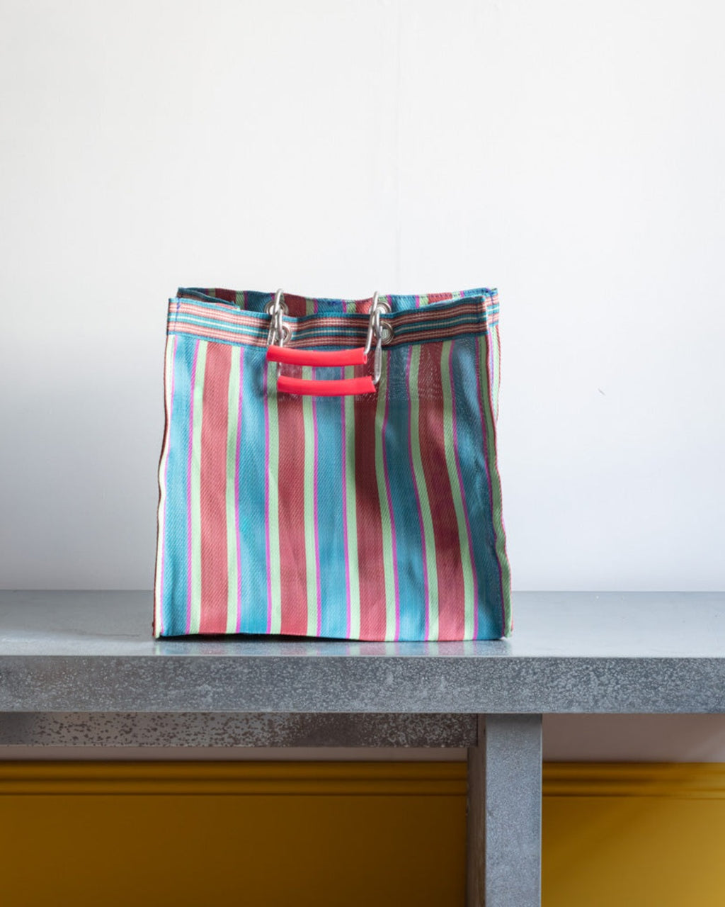 Puebco - Panier Carré - Rouge & Bleu