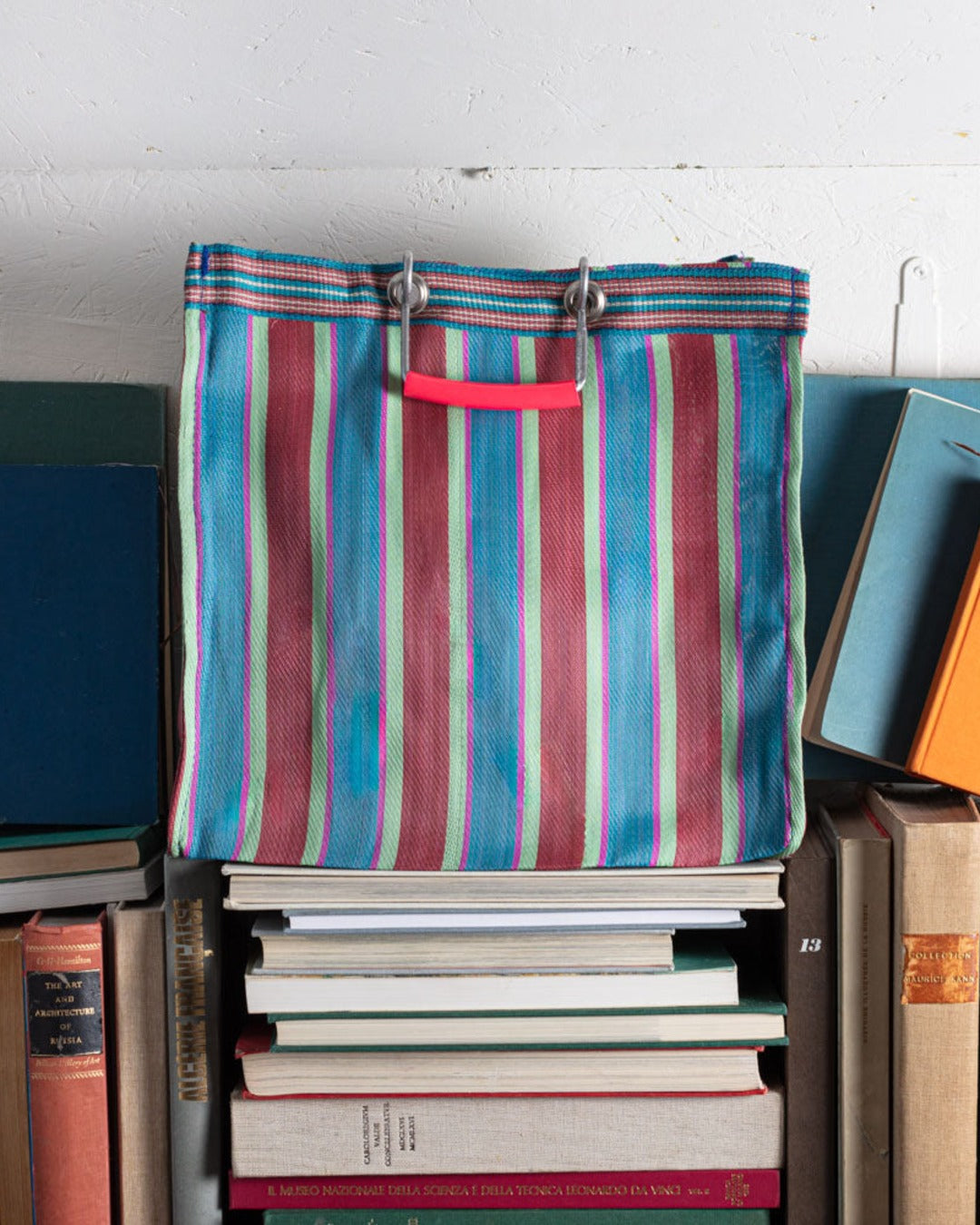 Puebco - Panier Carré - Rouge & Bleu