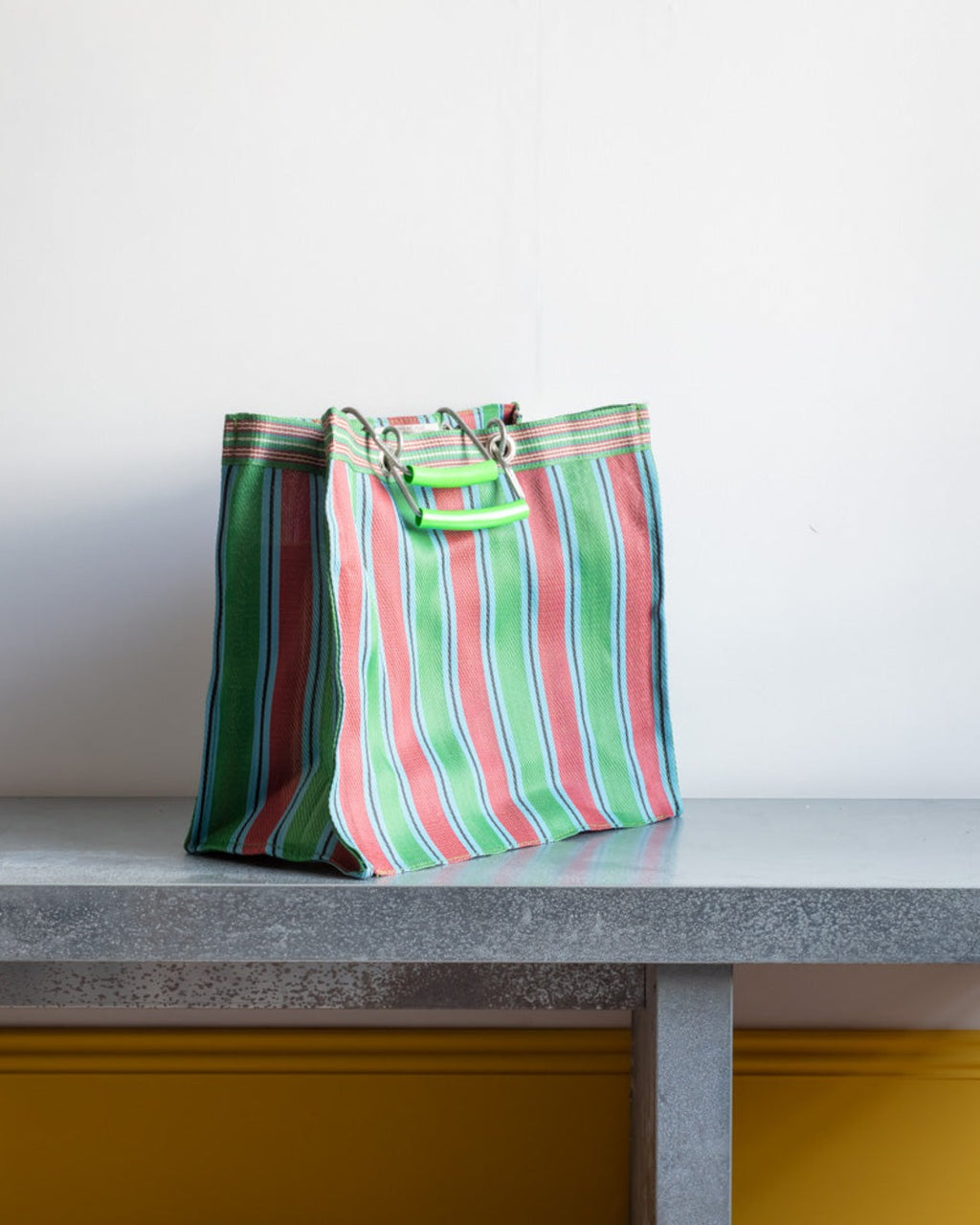 Puebco - Panier Carré - Vert & Rouge