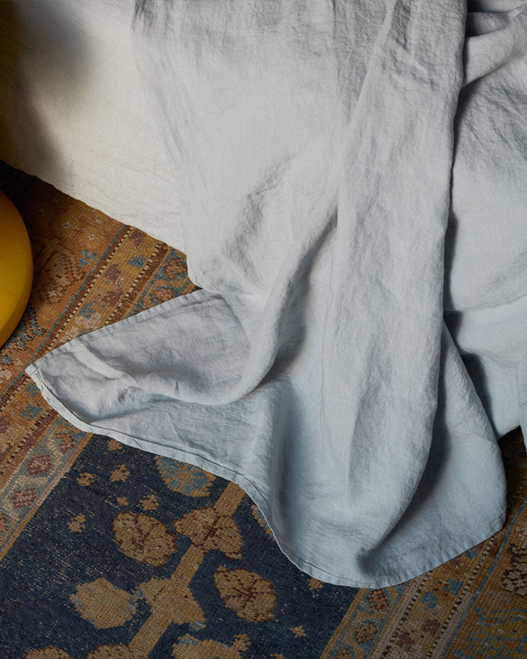 Merci - Drap Plat En Lin Lavé - Gris Vésuve