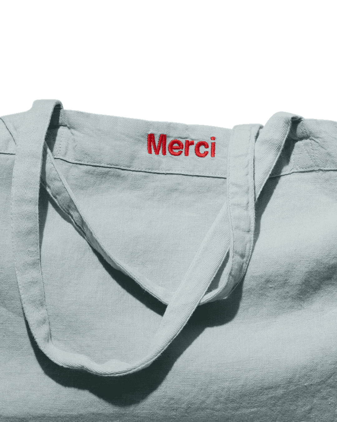 Merci - Cabas En Lin Lavé - Gris Vésuve