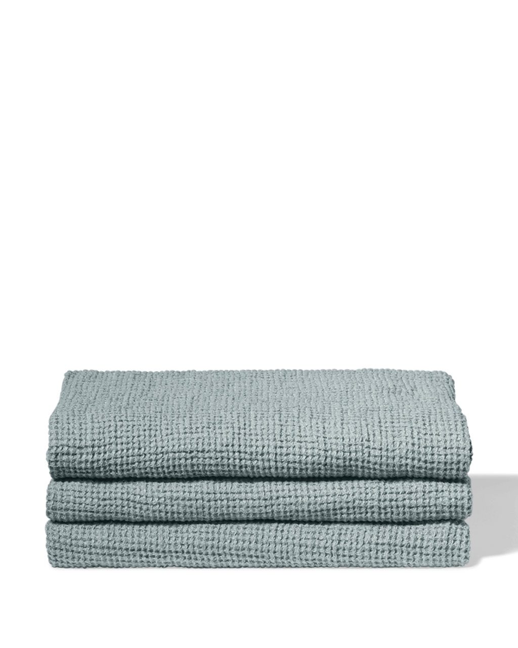 Merci - Serviette De Bain En Lin Waffle - Gris Vésuve