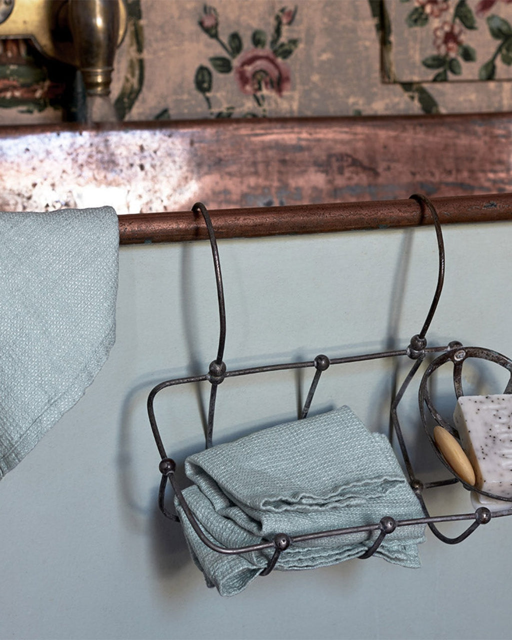 Merci - Linen guest towel - Honeycomb - Vesuvius Grey