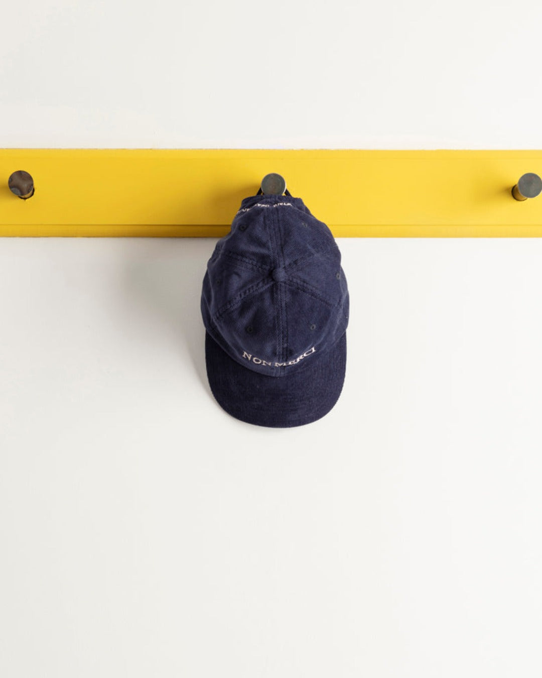 Merci - Casquette Brodée Non Merci - Velours Marine