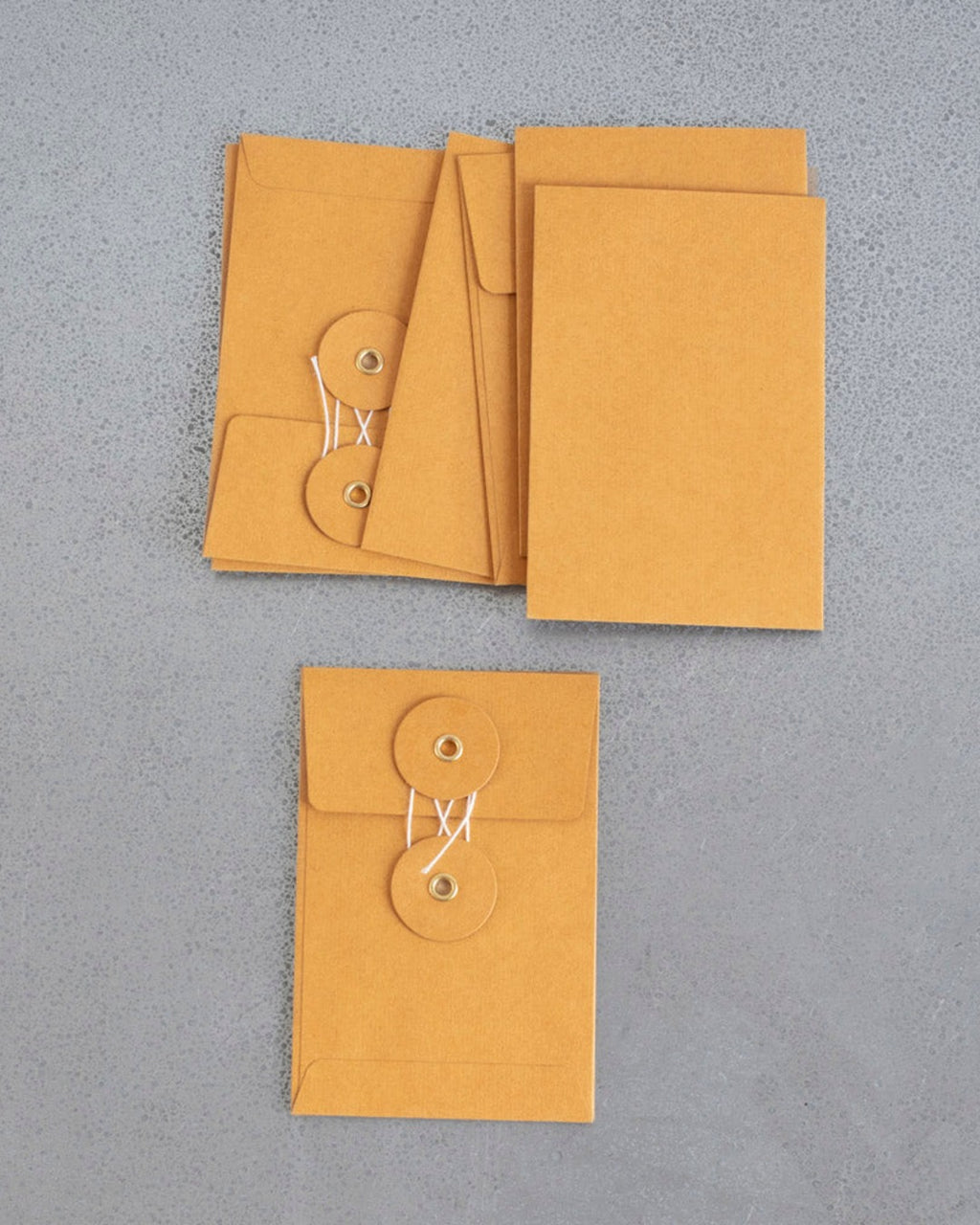 Enveloppes Kraft Et Fermeture Japonaise Orange - Verticale