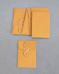 Enveloppes Kraft Et Fermeture Japonaise Orange - Verticale