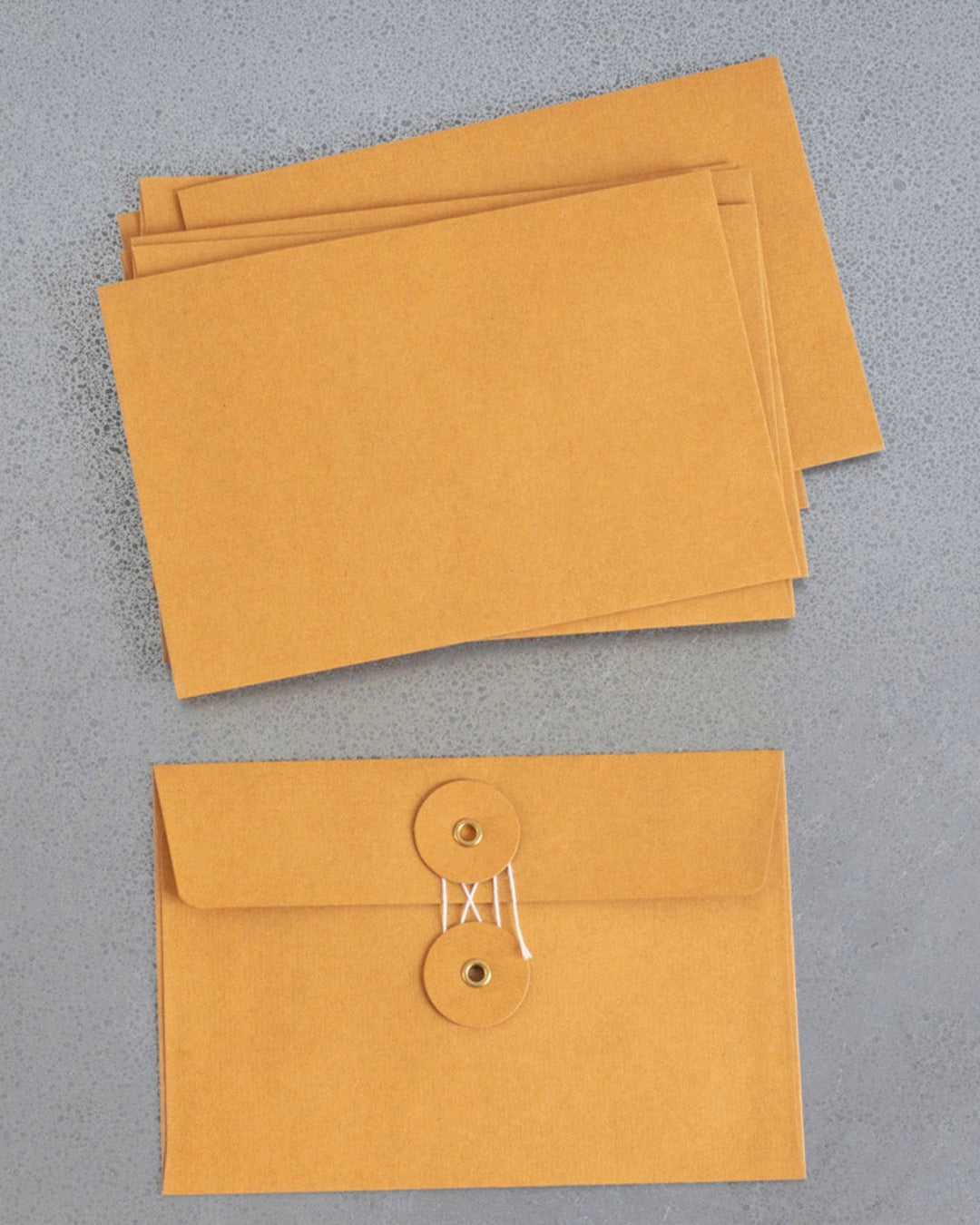 Enveloppes Kraft Et Fermeture Japonaise Orange - Horizontale