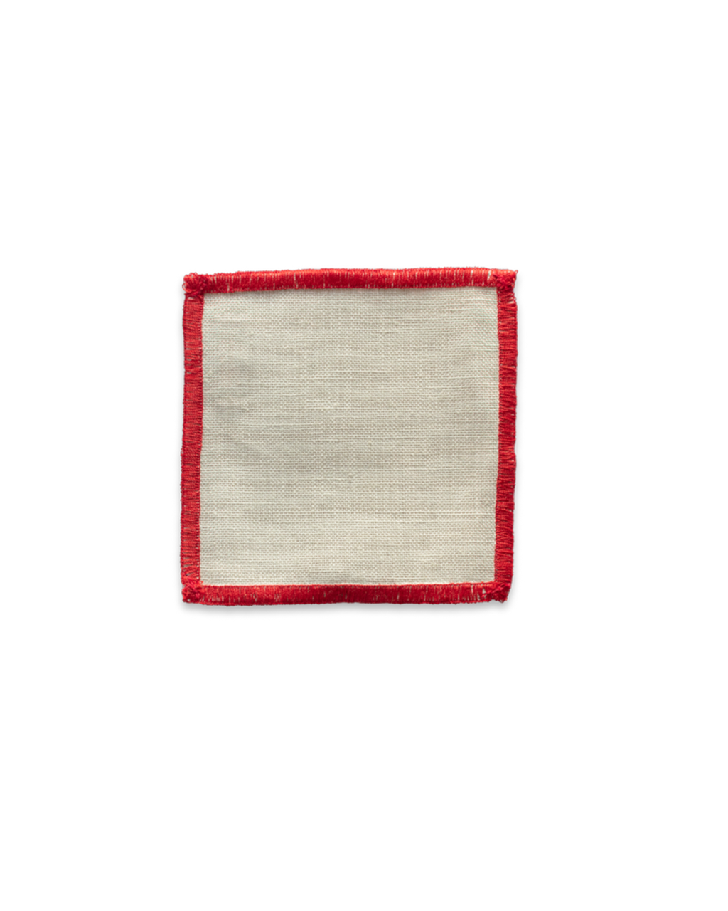 Merci - Set of 6 washed linen coasters - Stone