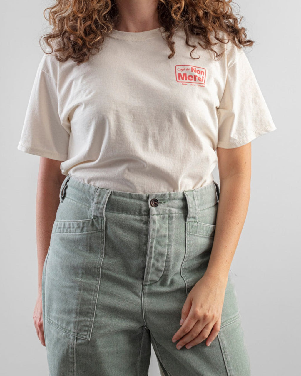 Merci - Cafe Non Merci T-shirt - Ecru