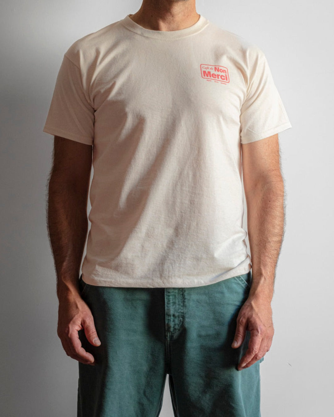 Merci - T-shirt Cafe Non Merci - Ecru