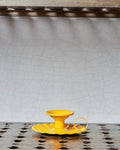 Italo Ottinetti - Aluminum candle holder - Yellow
