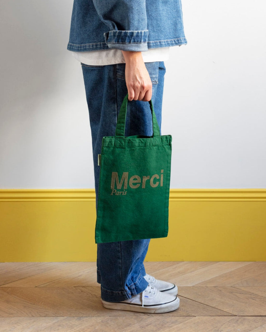 Merci - Tote Bag En Coton - Vert