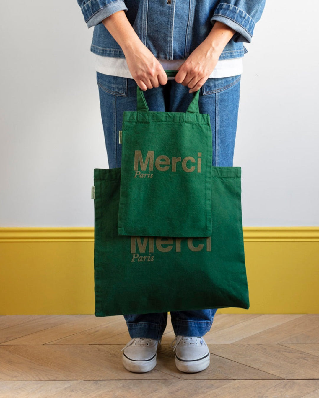 Merci - Tote Bag En Coton - Vert