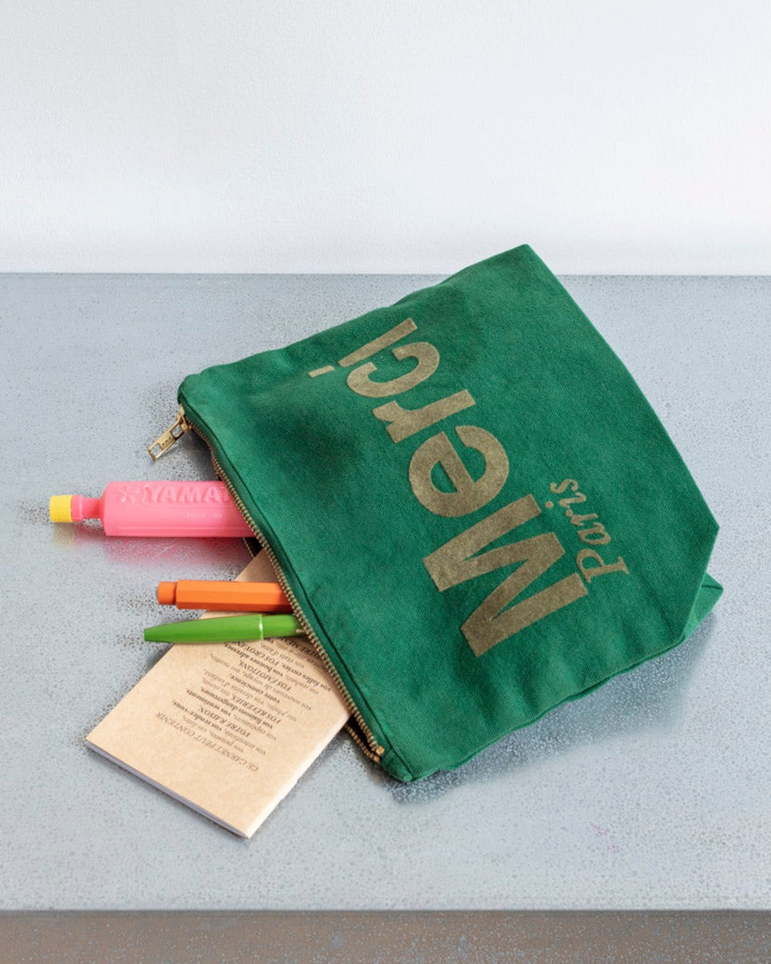 Merci - Cotton pouch - Green