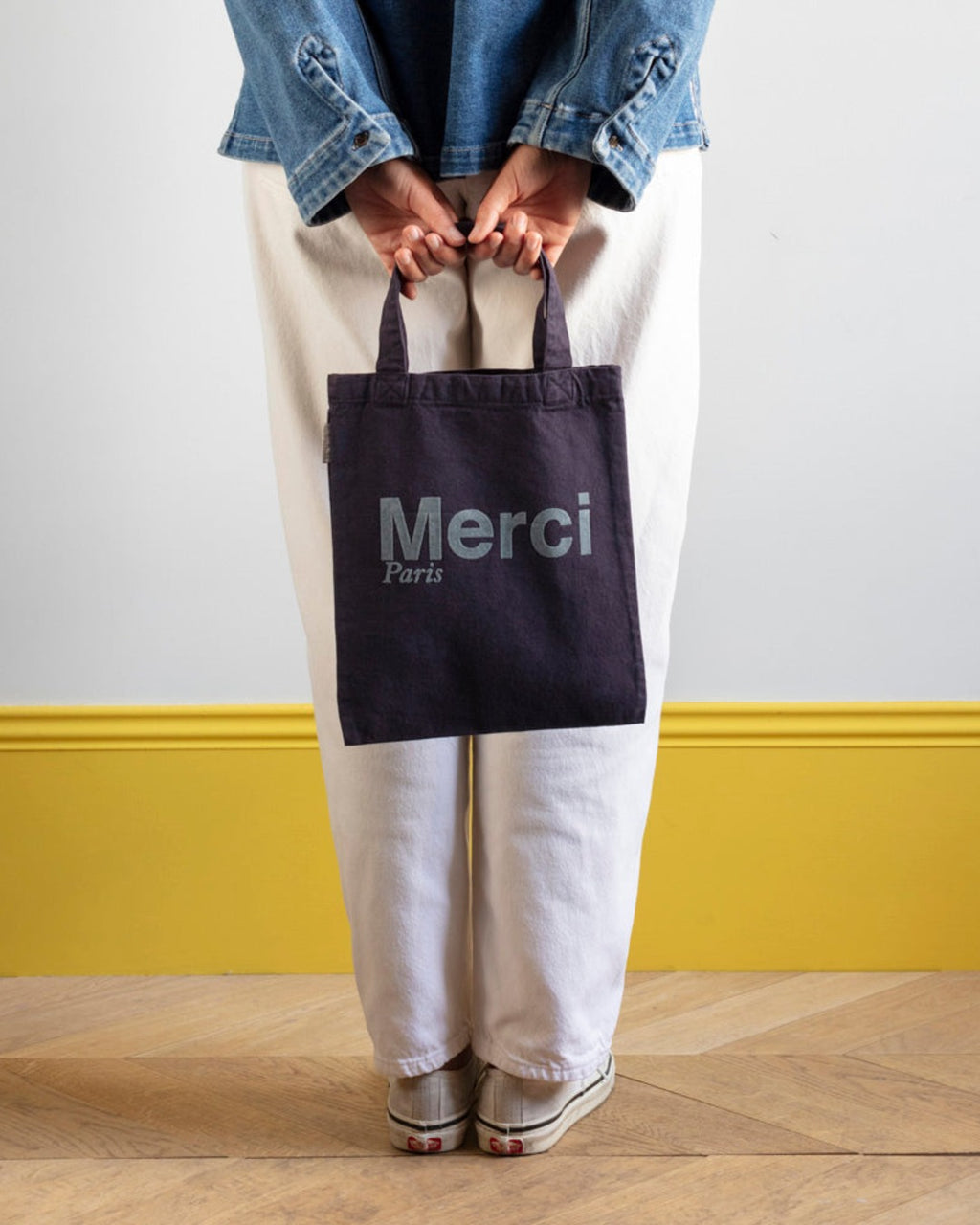 Merci - Tote Bag En Coton - Marine