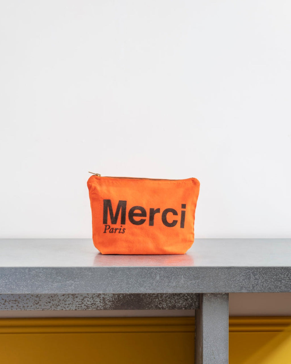 Merci - Cotton pouch - Orange & Brown