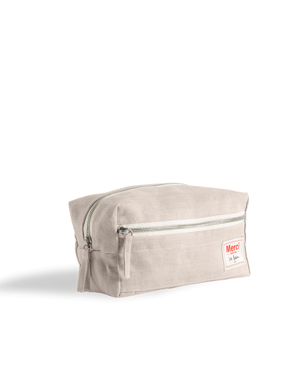 Merci - Washed linen toiletry bag - Stone