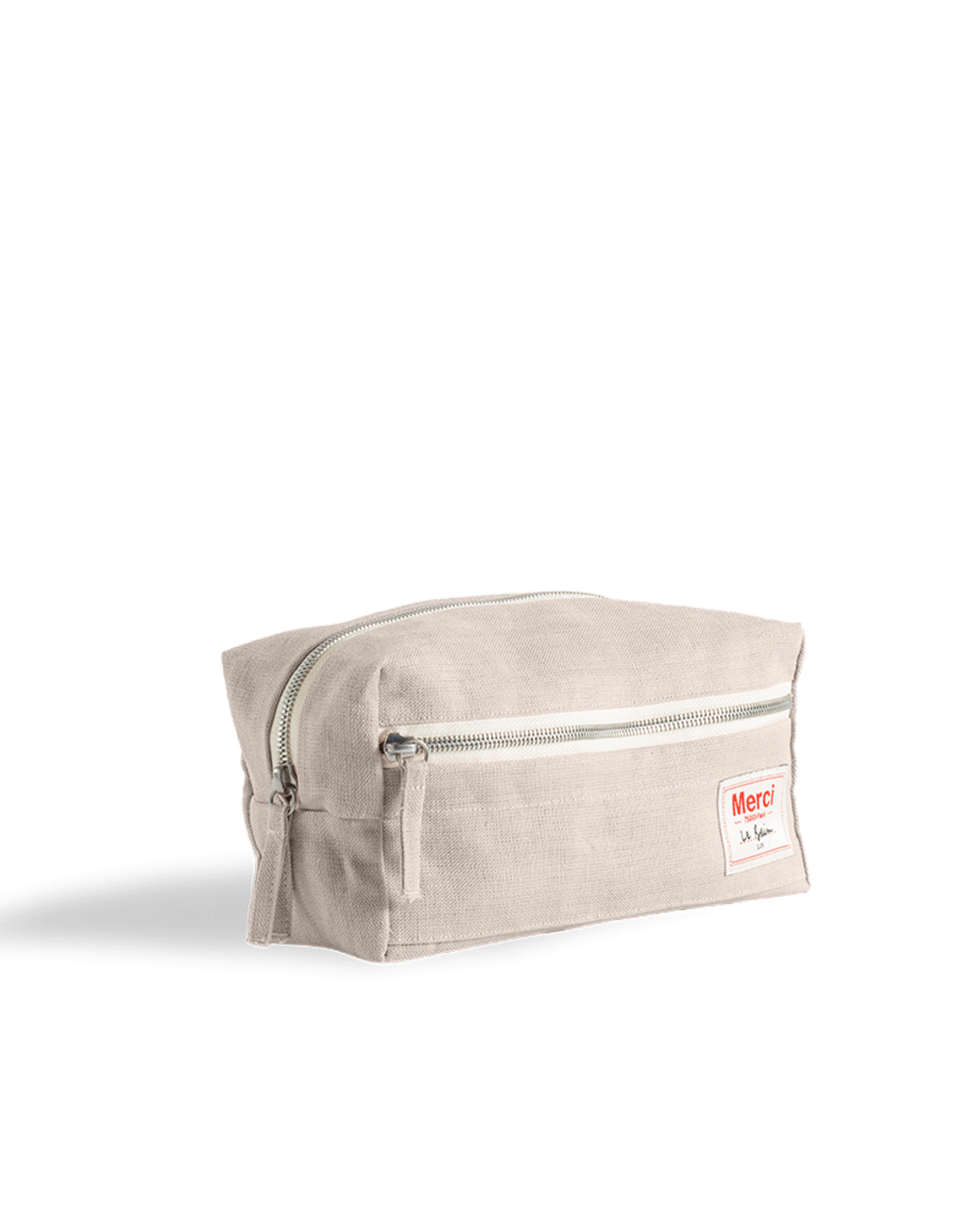 Merci - Washed linen toiletry bag - Stone