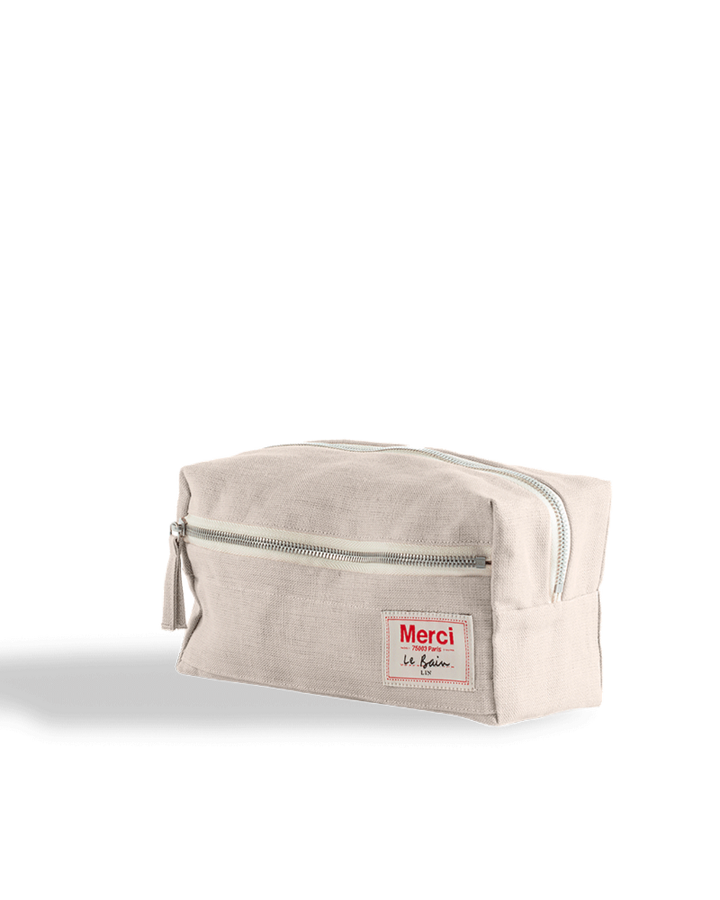 Merci - Washed linen toiletry bag - Stone