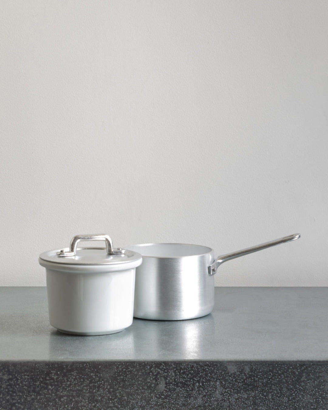 Italo Ottinetti - Casserole Haute Et Couvercle En Aluminium