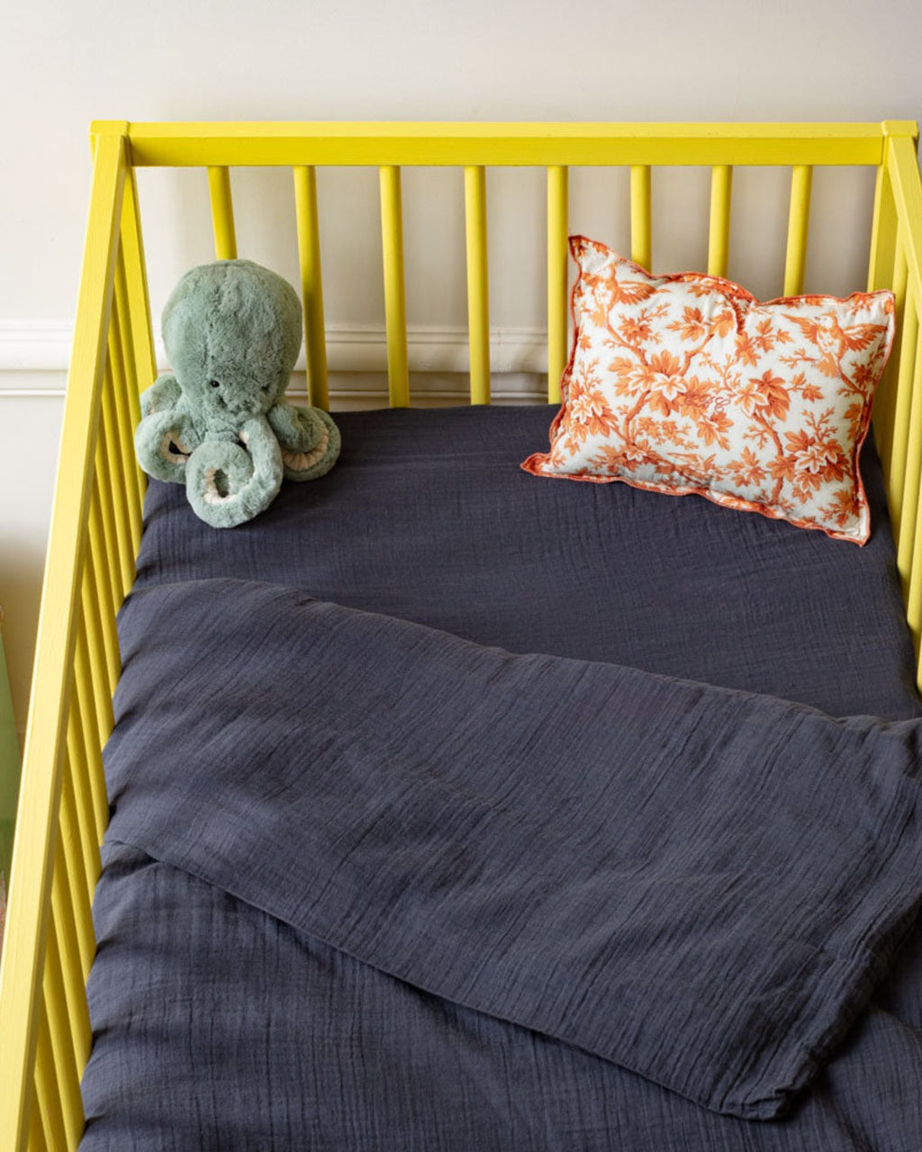 Merci x Caramel - Caramel x Merci - Cotton gauze duvet's cover - Charcoal Grey