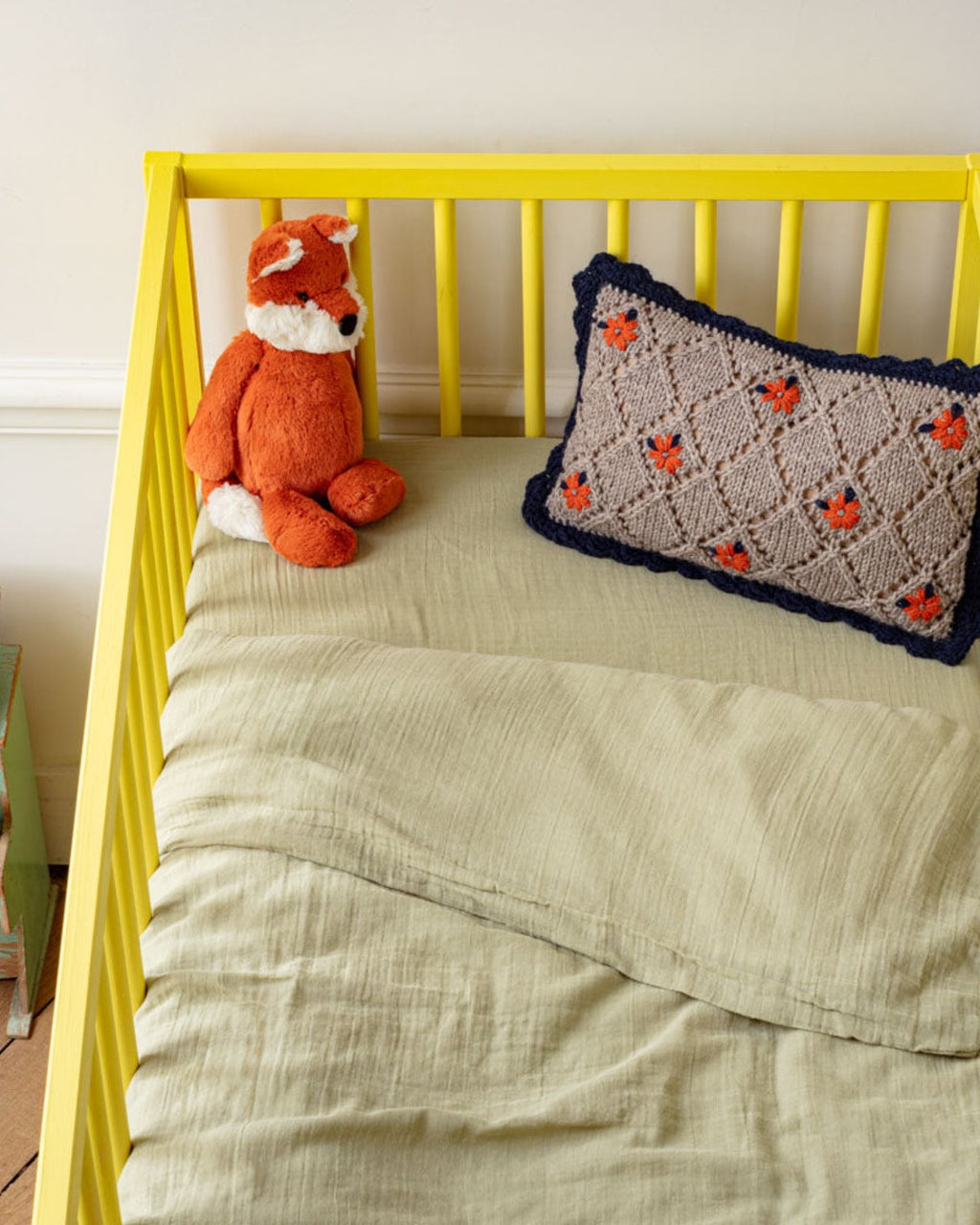Merci x Caramel - Caramel x Merci - Cotton gauze duvet's cover - Green 77 Rue de Varenne