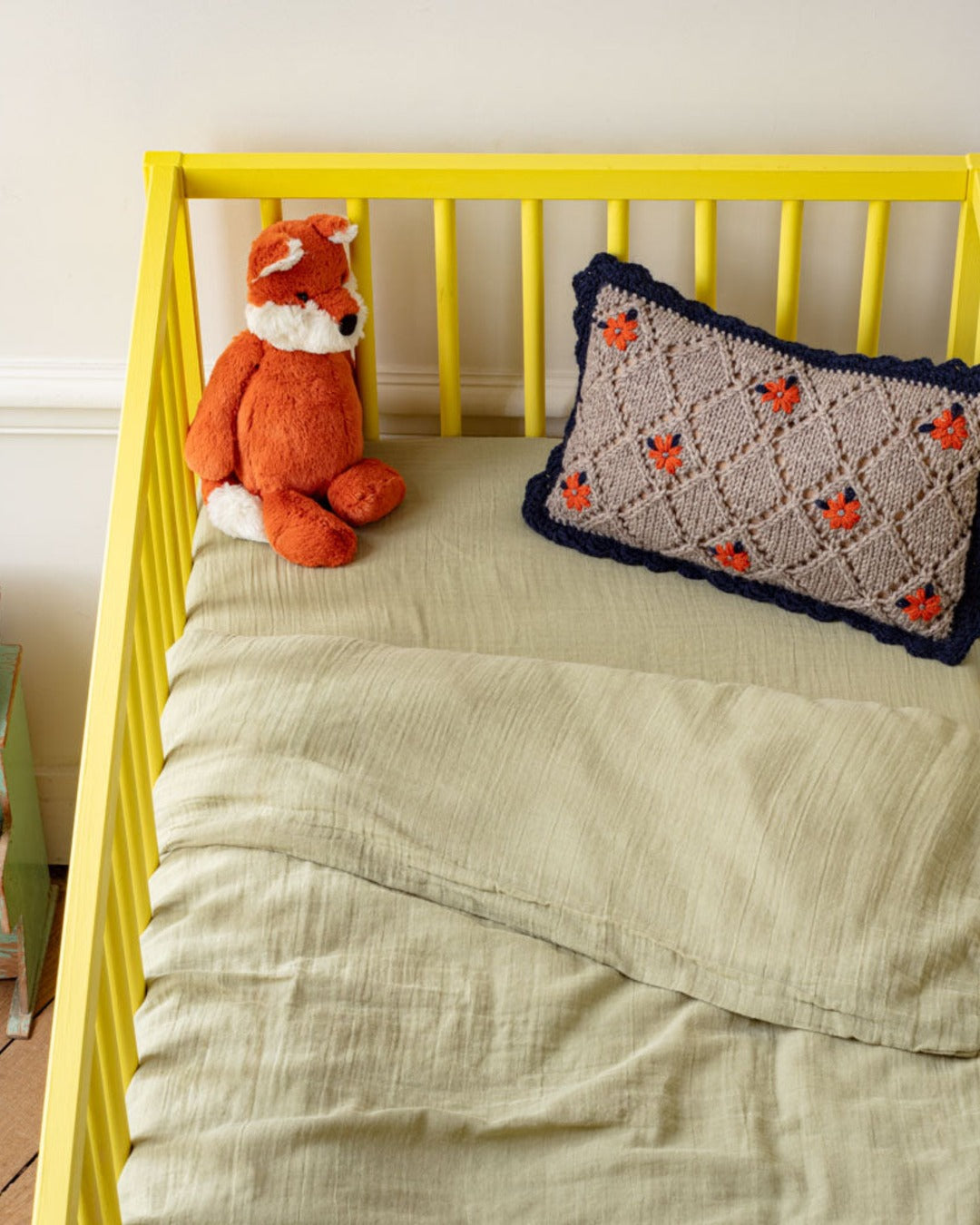 Merci x Caramel - Caramel x Merci - Cotton gauze duvet's cover - Green 77 Rue de Varenne