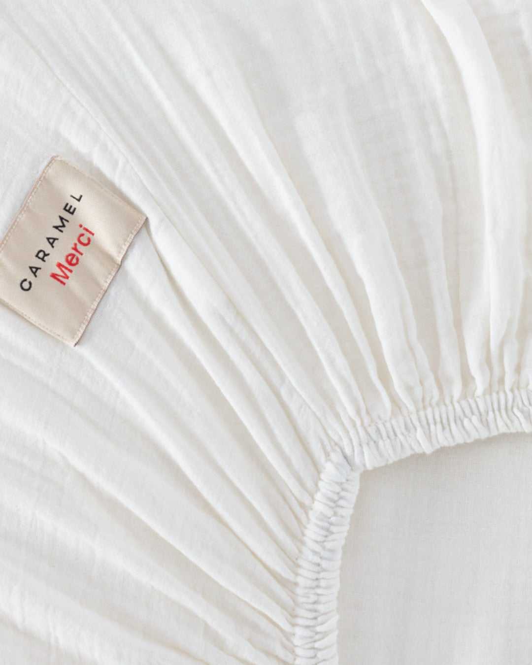Merci x Caramel - Drap-Housse En Gaze De Coton - Blanc De Meudon