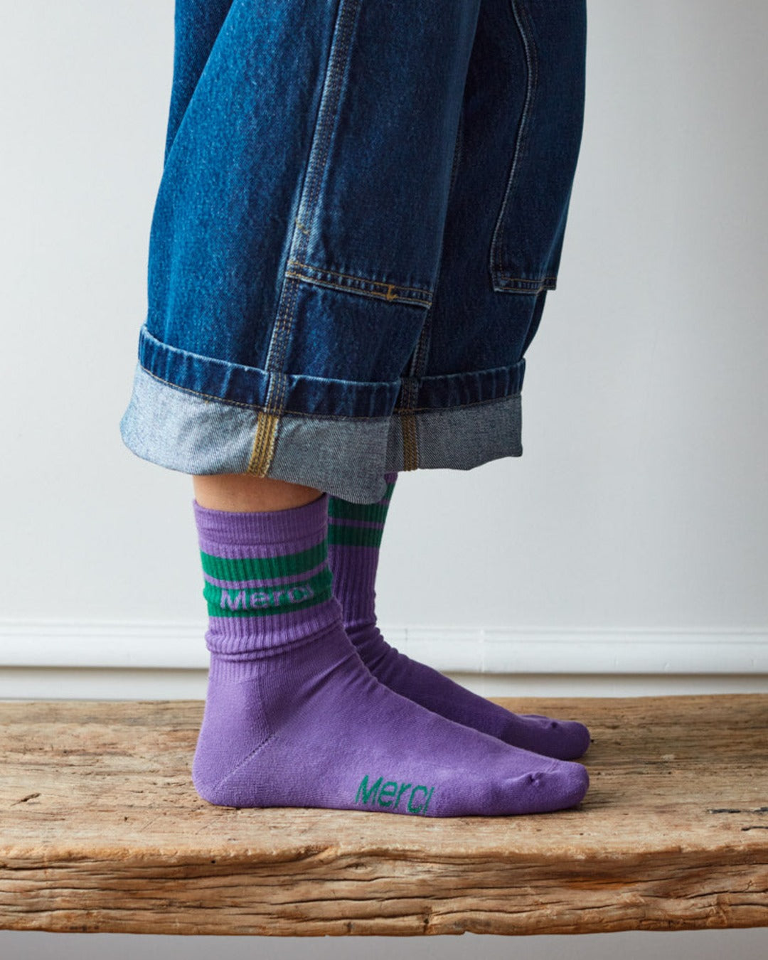 Merci - Striped Socks - Purple