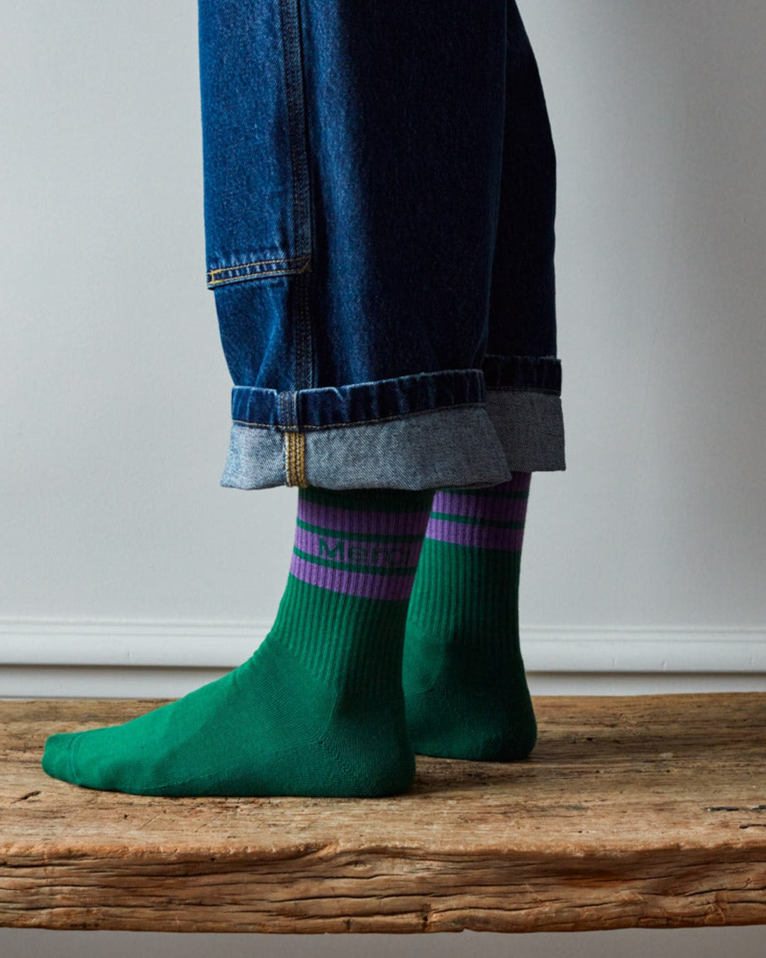 Merci - Striped Socks - Green