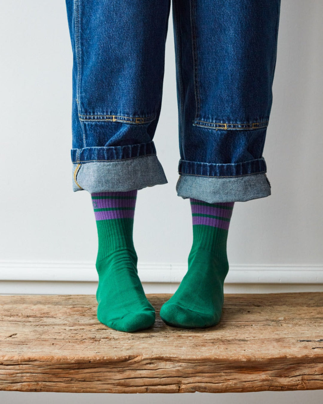 Merci - Striped Socks - Green