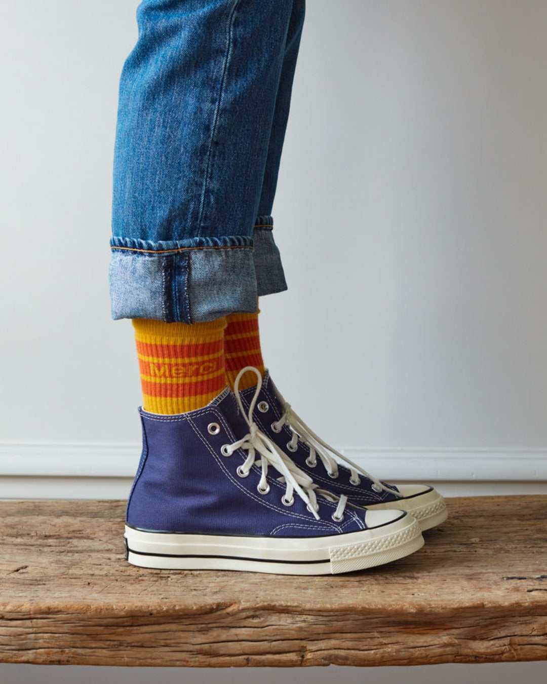 Merci - Striped Socks - Yellow