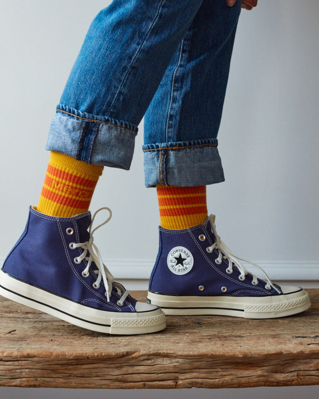 Merci - Striped Socks - Yellow