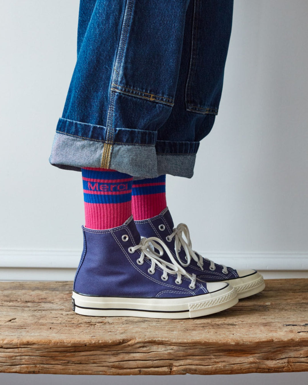 Merci - Striped Socks - Pink