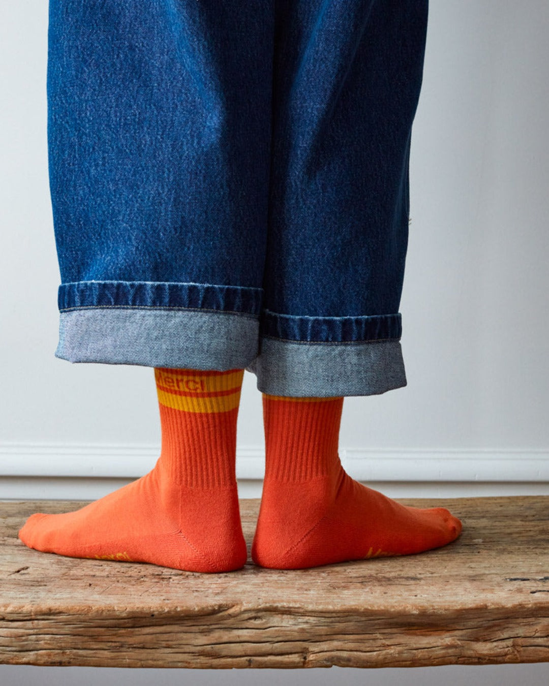 Merci - Striped Socks - Orange