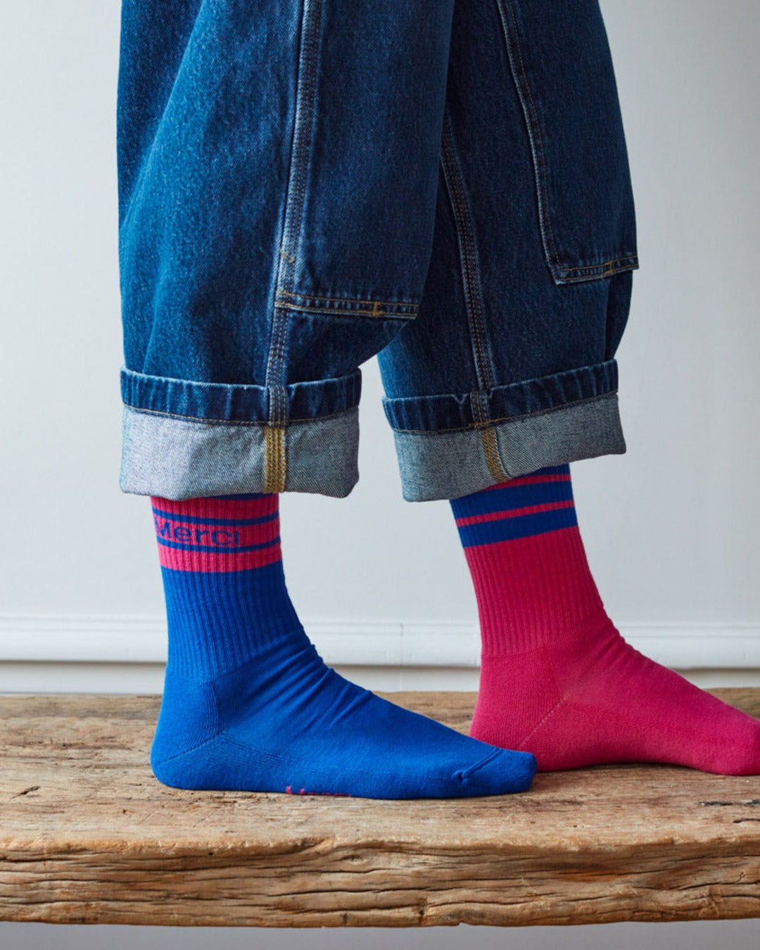 Merci - Striped Socks - Blue