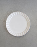 Hitoshi Kato - Assiette Cannelée Kohiki Shima - Blanche