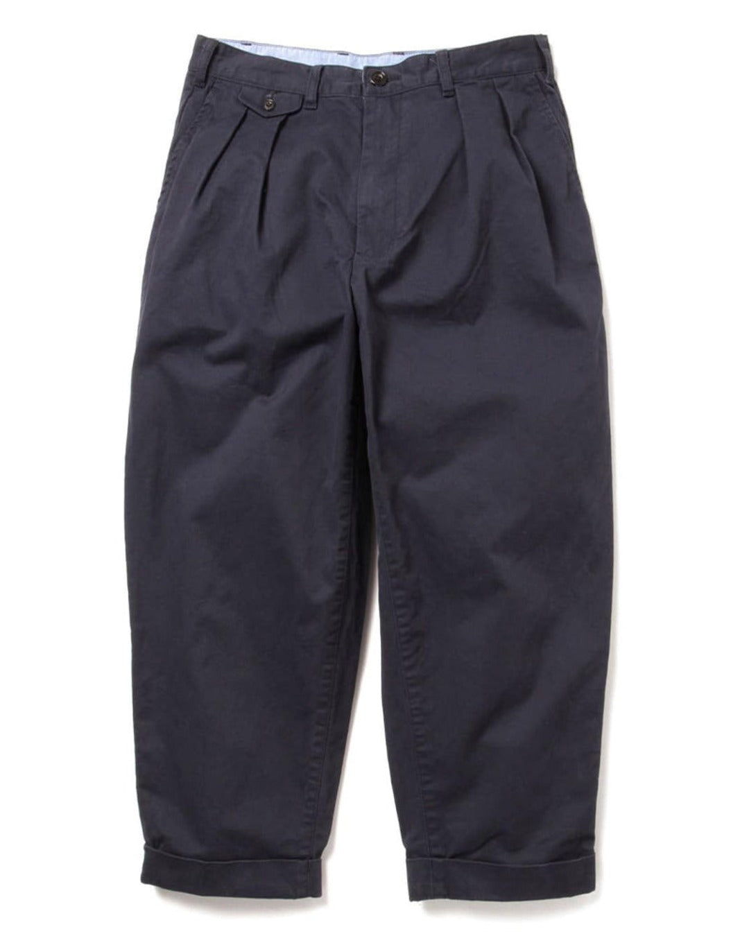 Beams Plus - Pantalon 2 Pleats Twill - Bleu