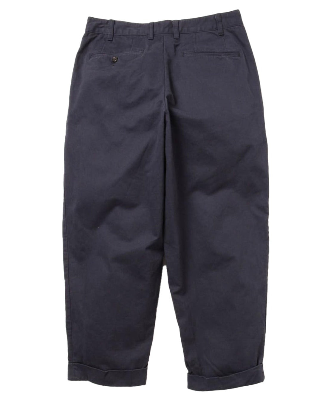 Beams Plus - Pantalon 2 Pleats Twill - Bleu