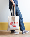 Merci - Sac Tote Bag College Non Merci - Rouge