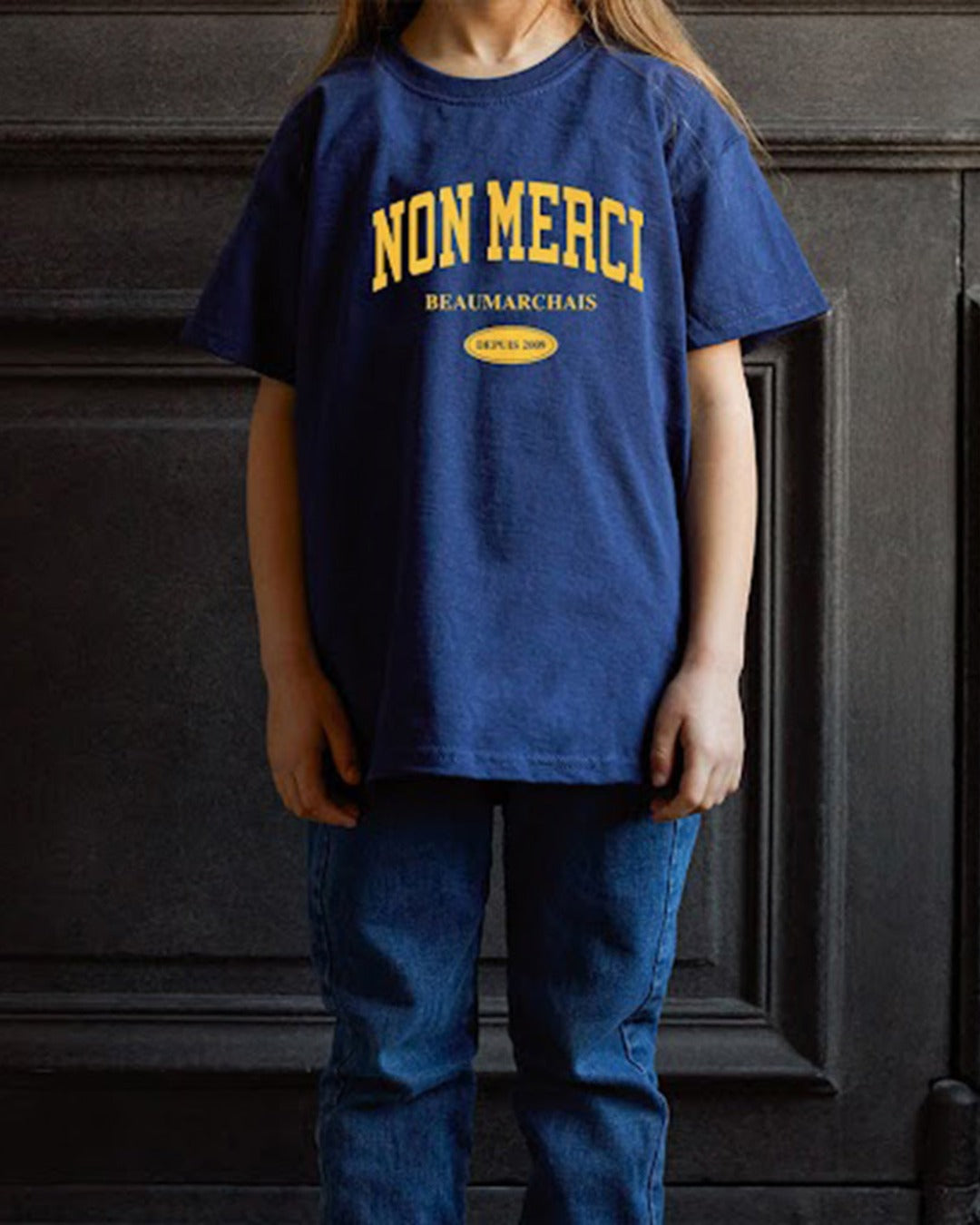 Merci - College T-Shirt Kids Non - Blue