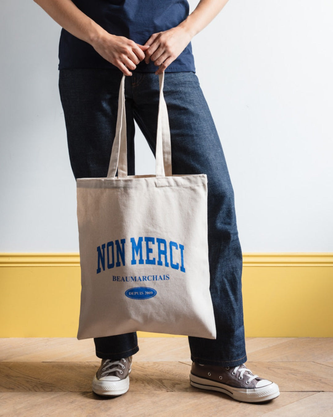 Merci - Tote Bag College Non - Blue